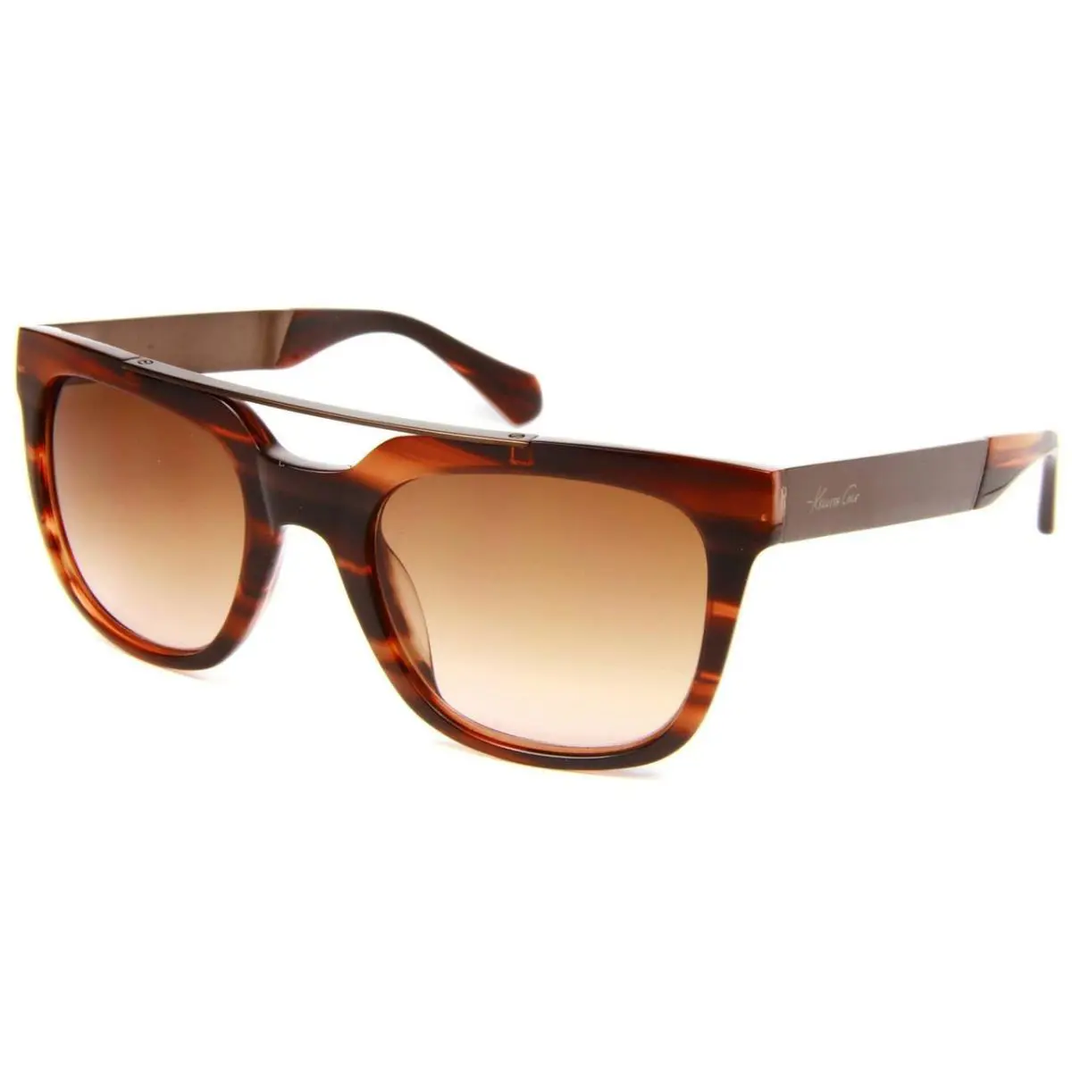 York Women Sunglass KC7126-64F Brown 52-20-140 by Kenneth Cole