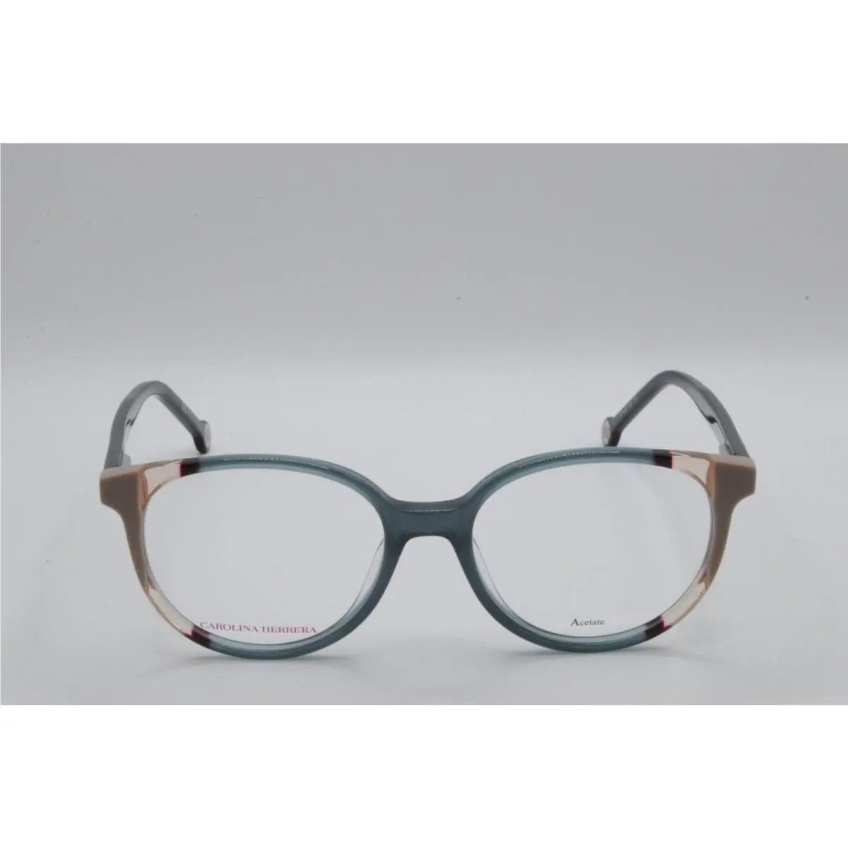 Carolina Herrera CH 0067 Hbj Square Eyeglass Frames Teal Brown 52-17-145