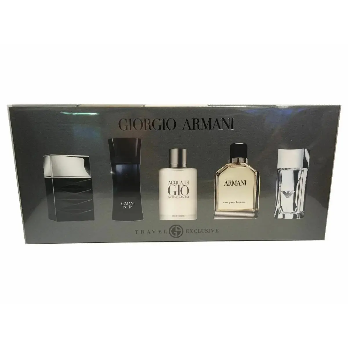 Giorgio Armani Travel Exclusive 5 Pc Mini Travel Gift Set Men