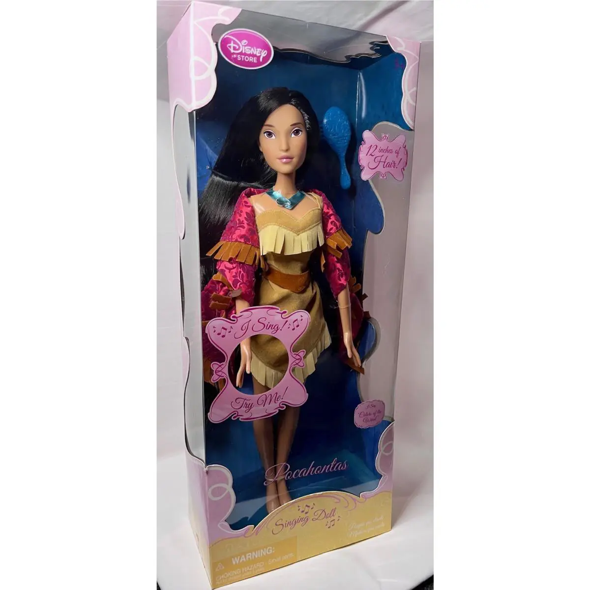 Disney Store 1995 Exclusive 17 Singing Pocahontas Princess 12 Hair Colors Wind