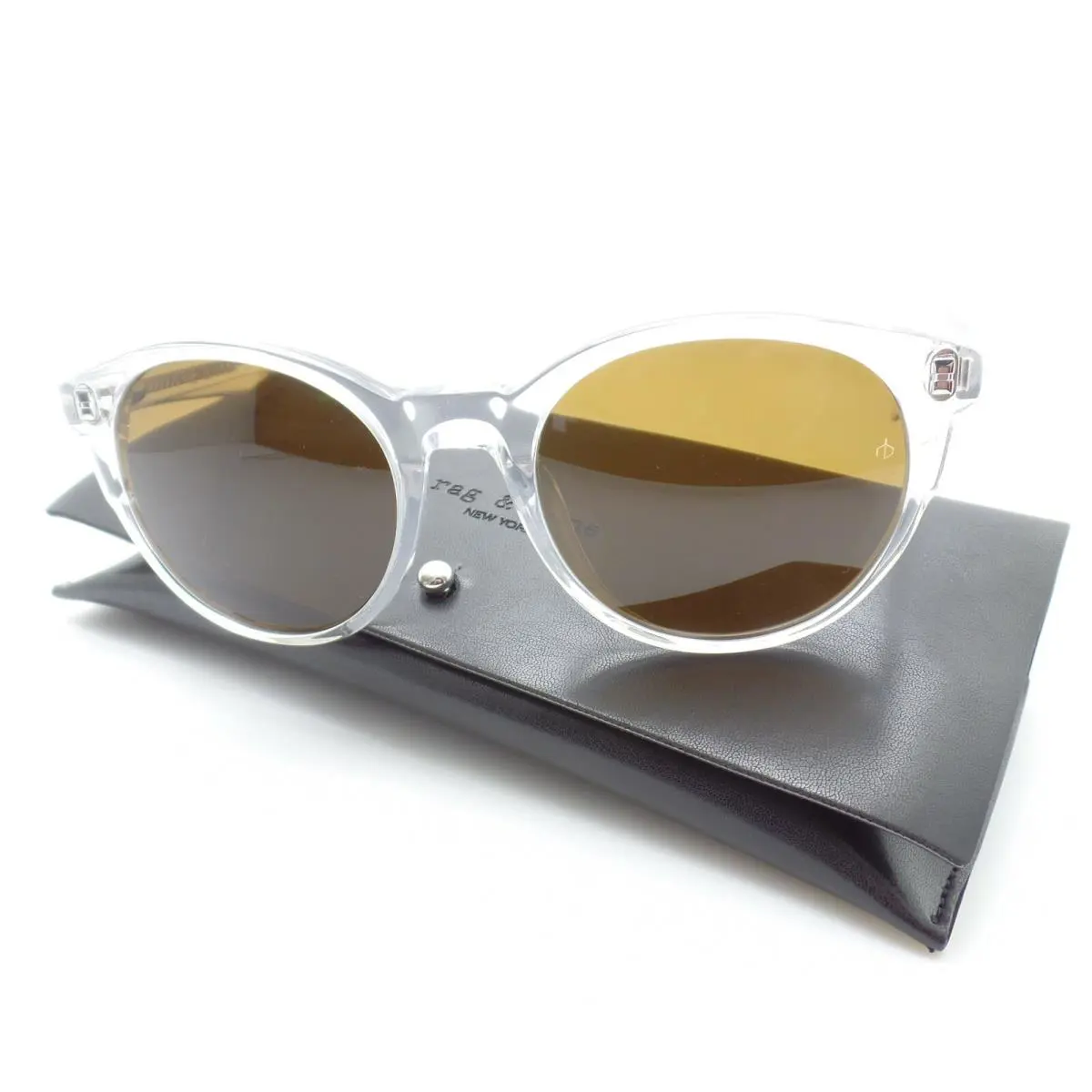 Rag Bone Rnb 5020 900 52m Crystal Roviex Eyeglass Frame - Frame: Crystal, Lens: Brown Roviex