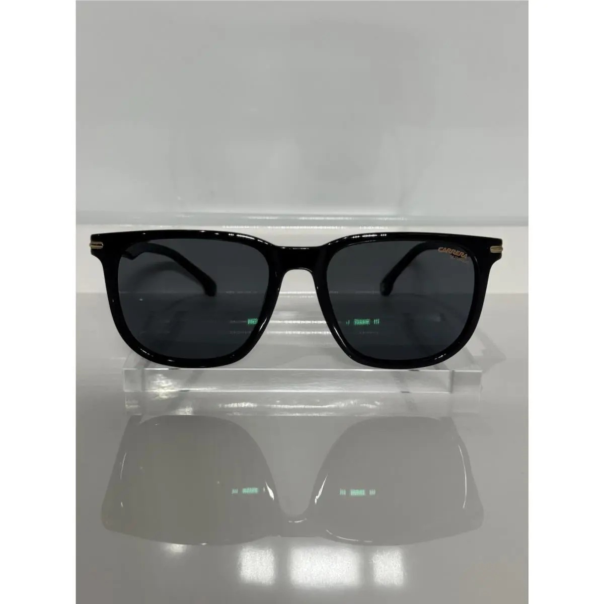 Carrera 300S 807Q3 Black Unisex Acetate Gray Polarized Sunglasses