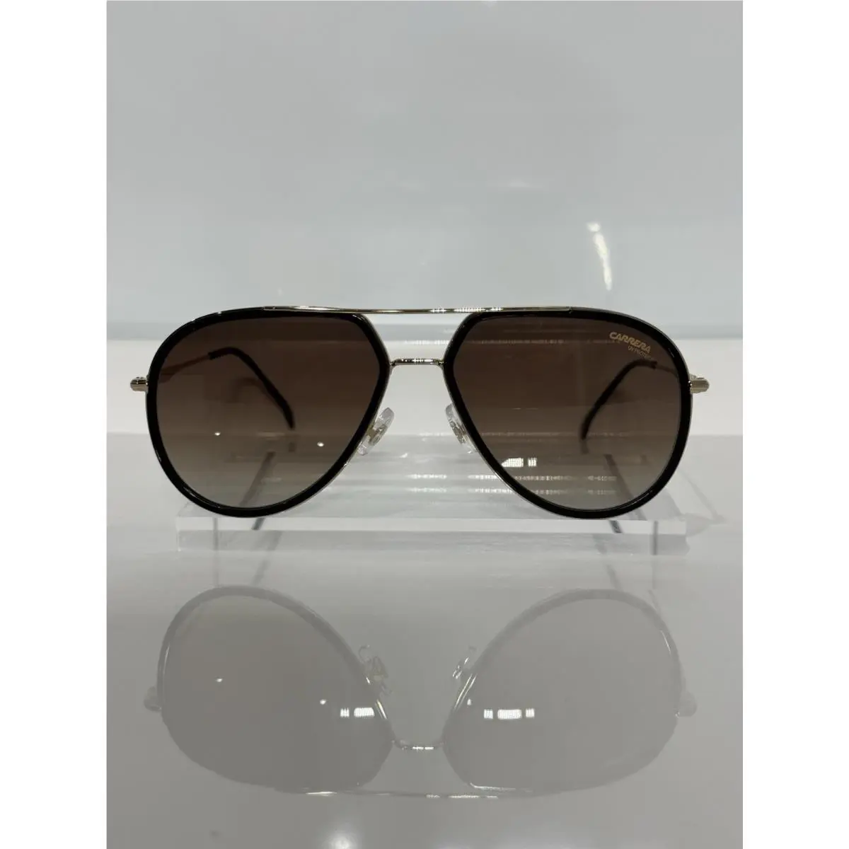 Carrera 295S 2M2HA Gold Aviator w. Plastic Insert Brown Gradient Sunglasses
