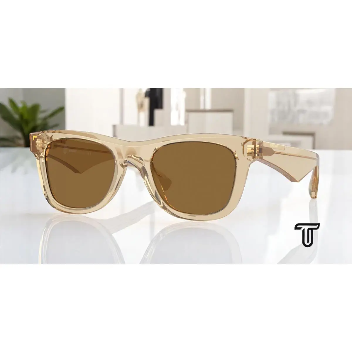 Burberry BE4426 412373 Beige Bronze 50 mm Men`s Sunglasses