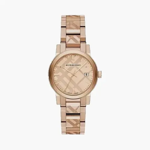 Burberry BU9146 The City Rose Gold Tone 34mm Women`s Watch