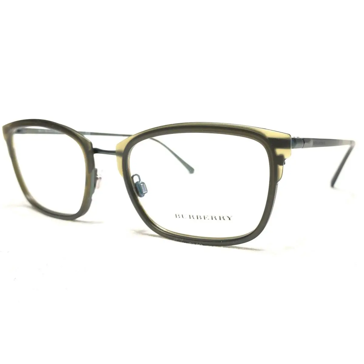 Burberry Eyeglasses Men`s B1319 1255 Matte Green Modern Frames 54/19 145