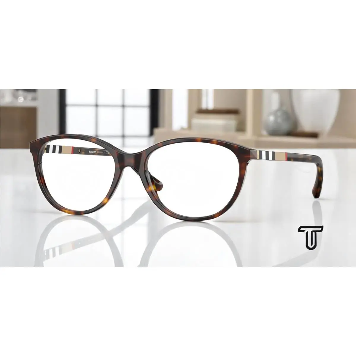 Burberry BE2205 3002 Dark Havana Demo Lens 52 mm Women`s Eyeglasses