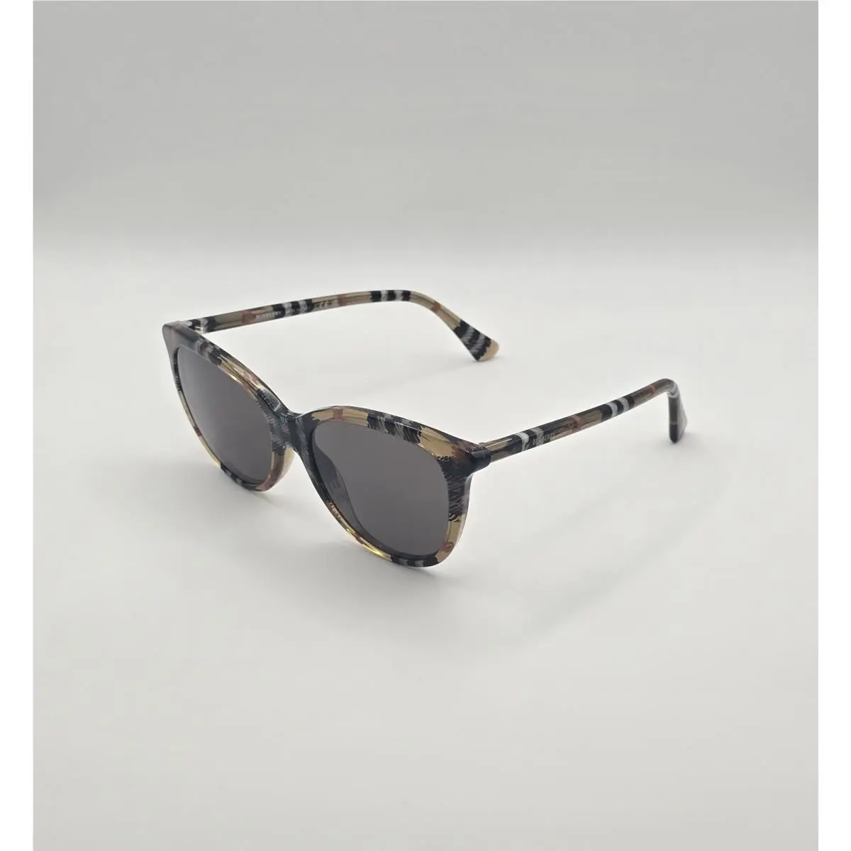 Burberry BE4455 4163-73 Check Sand / Dark Brown Lens Woman`s Sunglasses