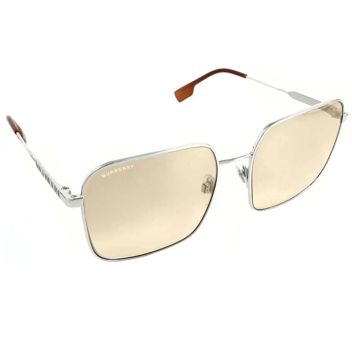 Burberry Light Brown Mirror Gradient Gold Square Ladies Sunglasses BE3119 10057I