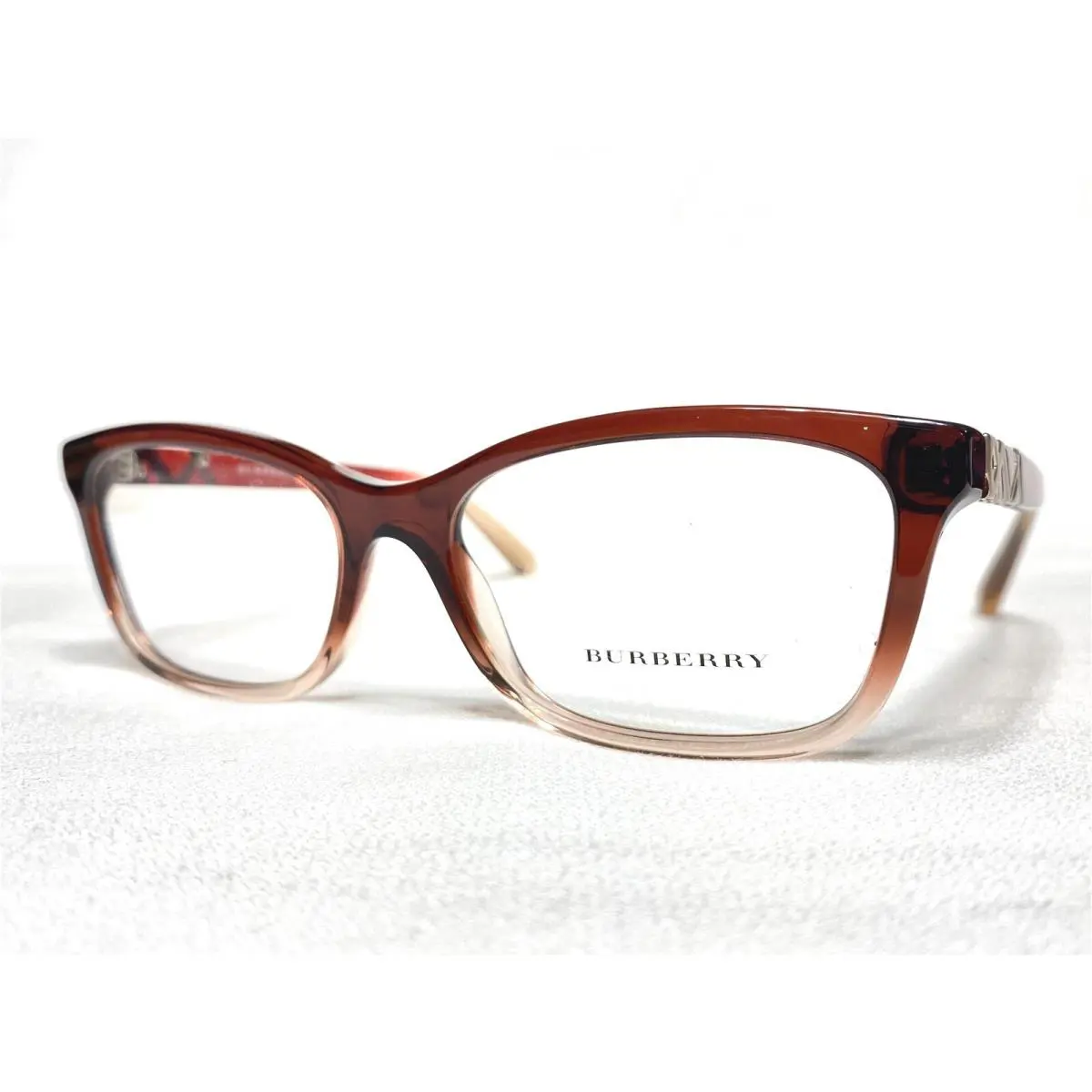 Burberry Eyeglasses Womens B2249 3553 Red Pink Fade Cat Eye Frames 54/16 140
