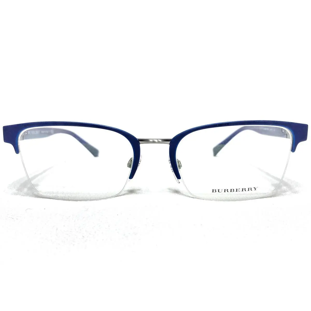 Burberry Eyeglasses BE1308 1221 Men`s Gunmetal/blue Rectangle Frames 54/19