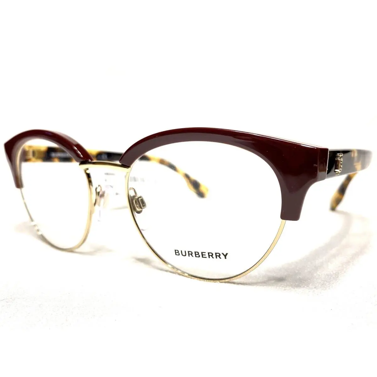 Burberry Eyeglasses Womens B2316 3869 Bordeaux/gold Oval Modern Frames 51/18