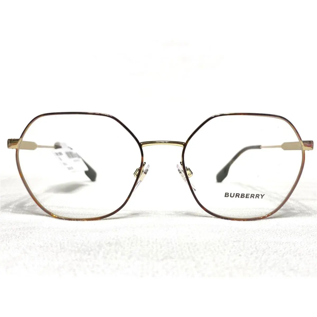 Burberry Eyeglasses B1350 1312 Women`s Gold Round Square Frames 54/17 140
