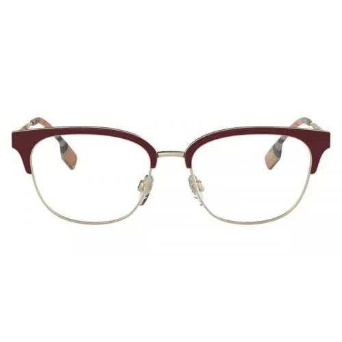 Burberry B 1334 Light Gold / Bordeaux 1292 Metal Square Eyeglasses RX Frame