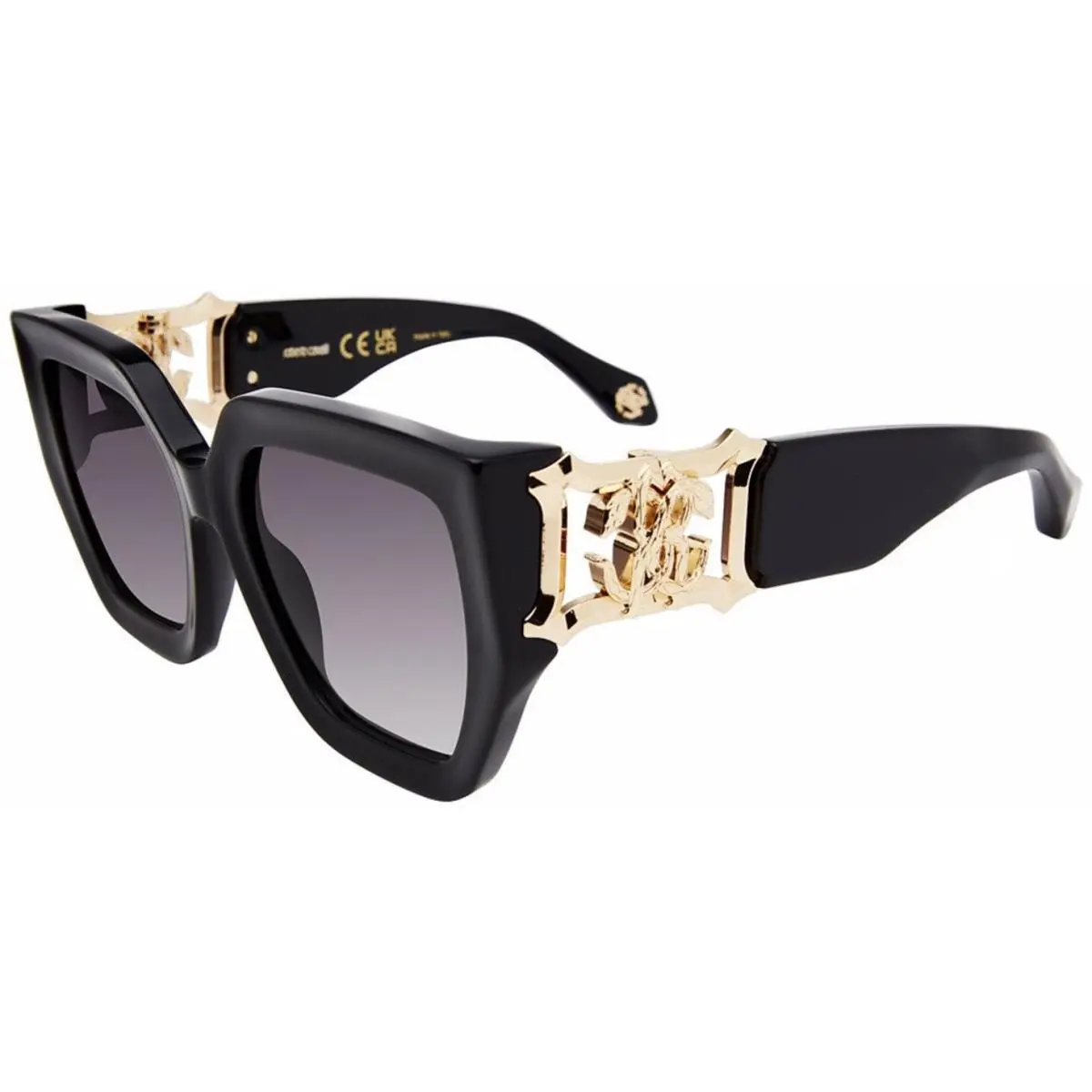 Src 089 Shiny Black 0700 Size 54 Sunglasses by Roberto Cavalli