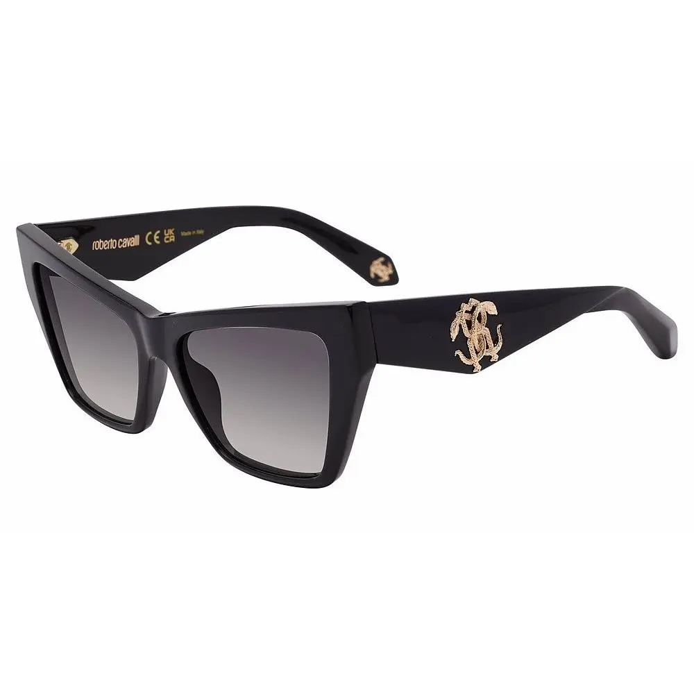 SRC114 Sunglasses 0700 Shiny Black 58mm Unisex by Roberto Cavalli