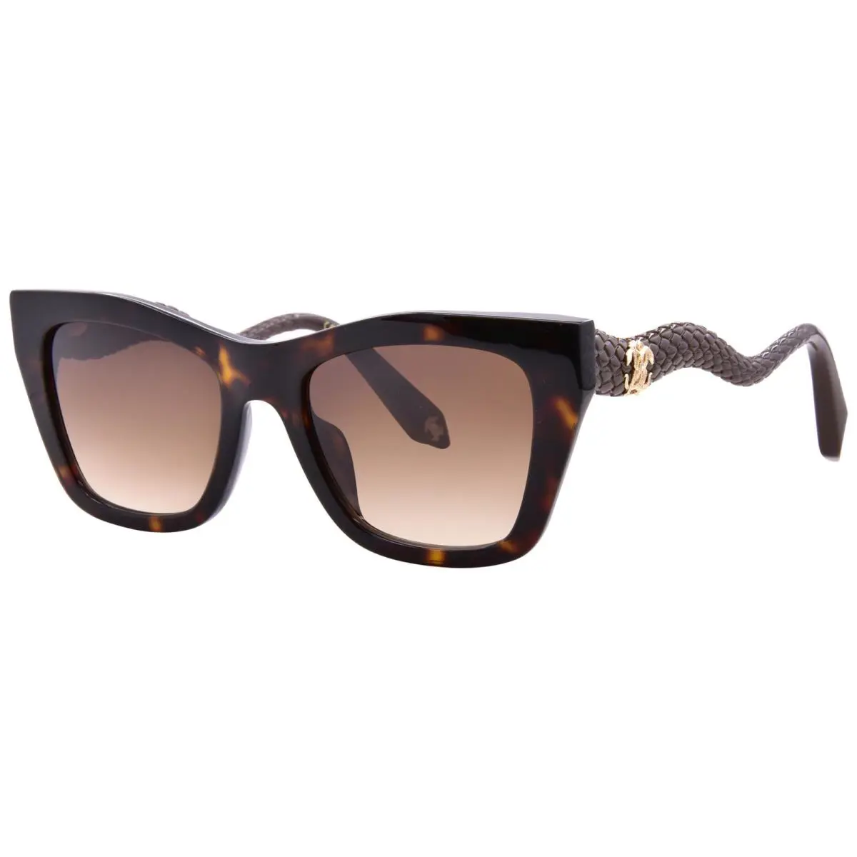 Roberto Cavalli SRC129M 0743 Sunglasses Women`s Brown/yellow Havana/brown 54mm