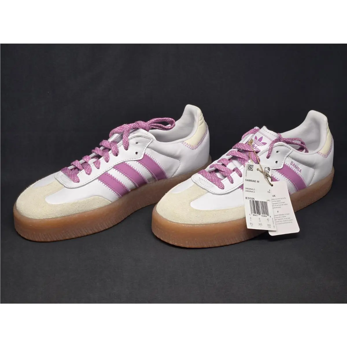 Adidas shoes - adidas Sambae - Sambae - IE9106 - White, Manufacturer: Cloud White/Preloved Purple/Off White 10