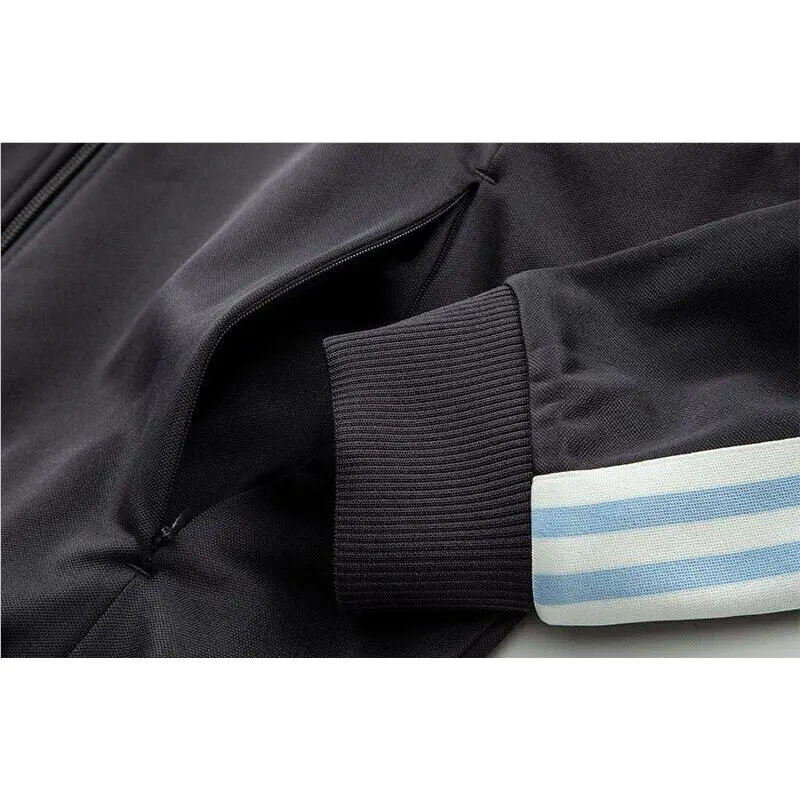 Adidas clothing - adidas Men`s Soccer Argentina Beckenbauer Track Top - IU2155 - Gray, Manufacture: Utility Black 5