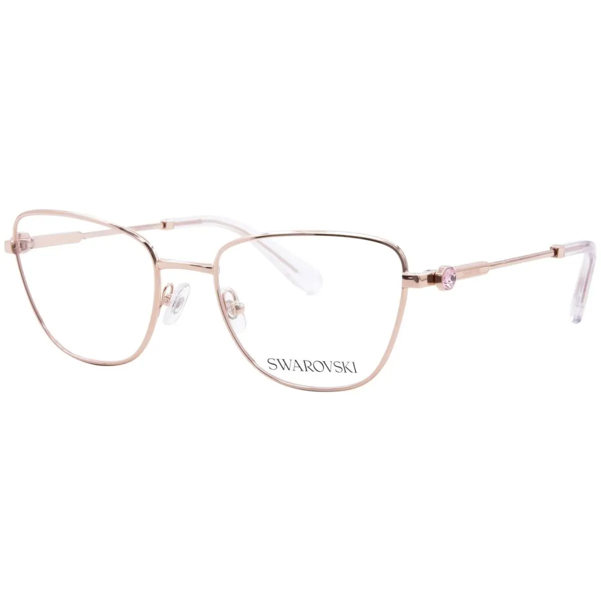 SK1018 4014 Eyeglasses Frame Women`s Rose Gold Full Rim Cat Eye 53mm by Swarovski
