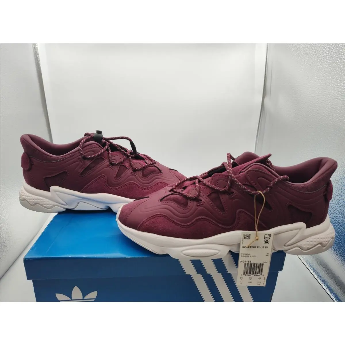Adidas shoes - Adidas Ozweego Plus - Ozweego Plus - H01184 - CRIMSON / DARK RED / BURGUNDY (UPC: 191984958095) 12