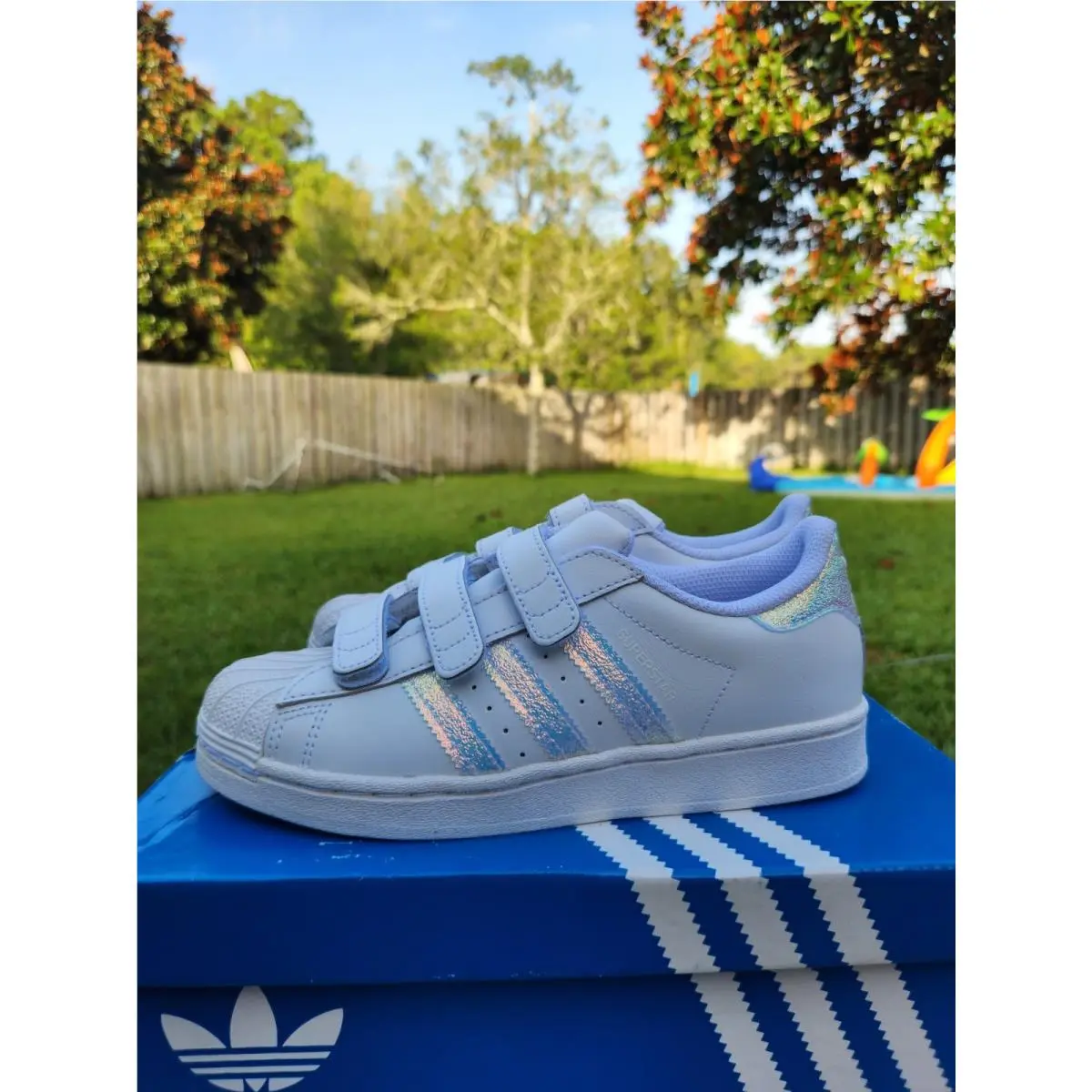Shoes Universal Kids Adidas Superstar CF C FV3655 White Size 2.5 Girls Shoes