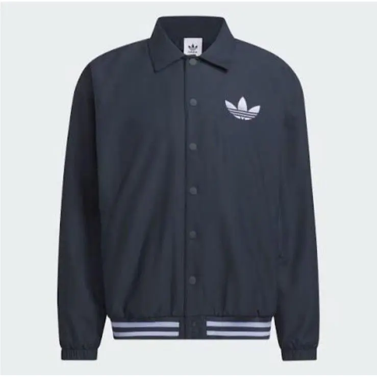 Adidas Coach Jacket Unisex Large Trefoil Aurora Ink Navy Blue Basketball IY7395