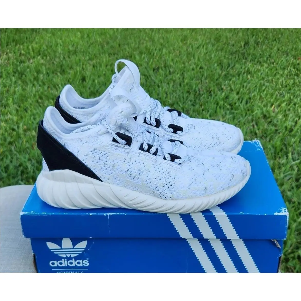 Size 6 - Adidas Tubular Doom Sock Primeknit Cookies and Cream
