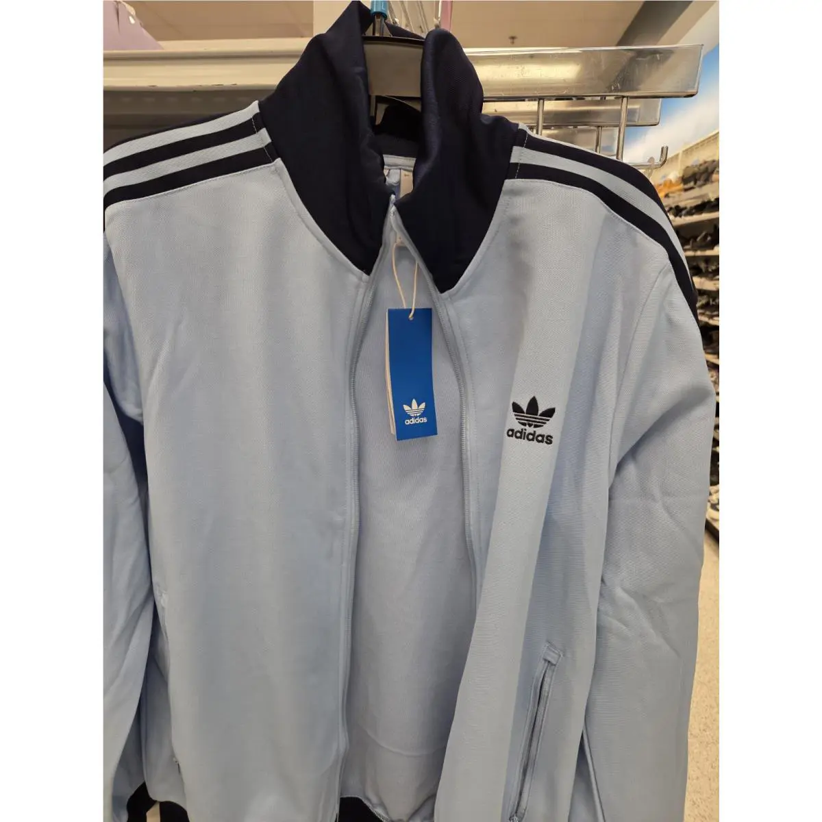 Adidas Originals Men`s Beckenbauer Track Jacket Clear Sky/night Indigo JP2521 M