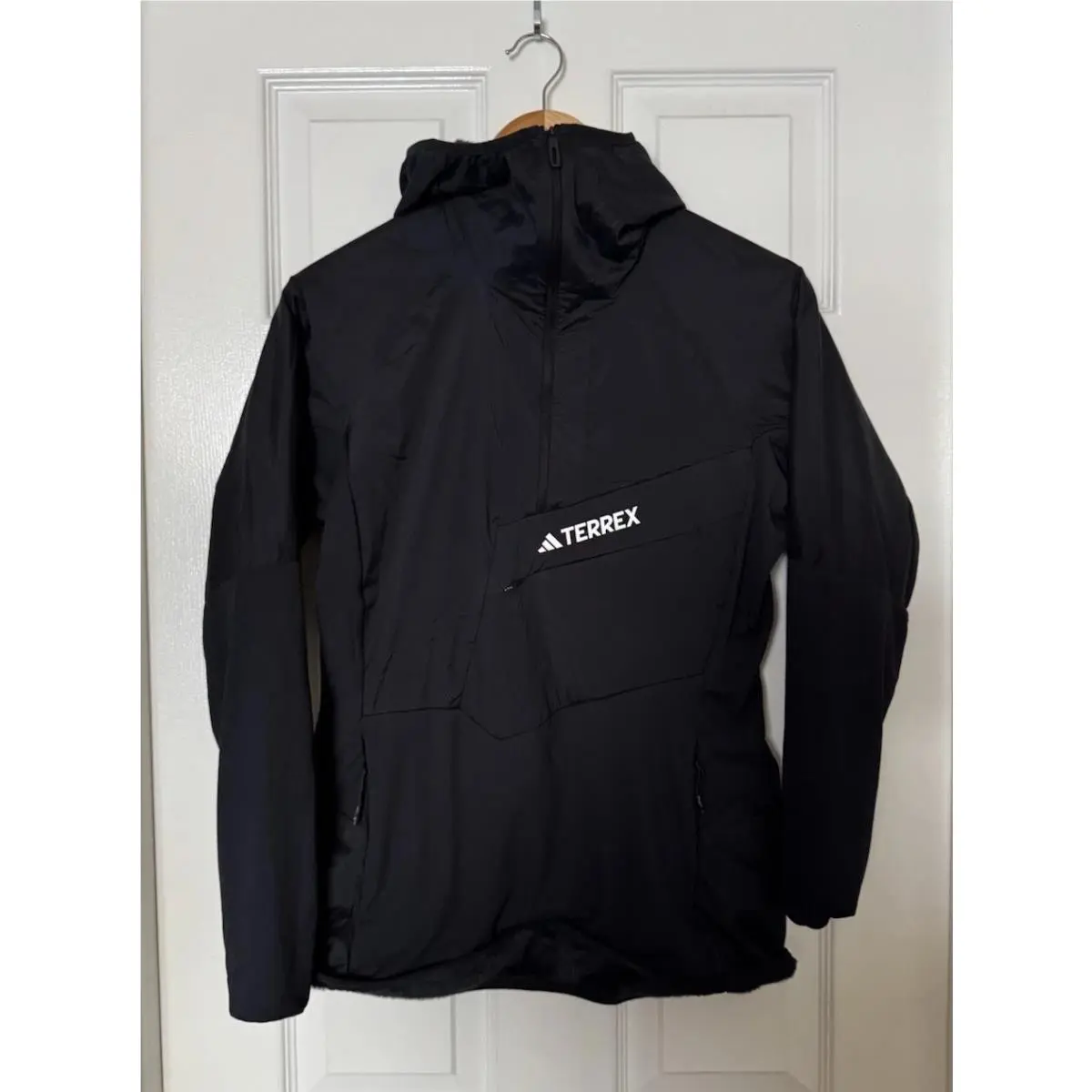 Adidas Terrex Techrock Ultralight 1/2 Zip Hooded Jacket HY4144 Womens Size XL