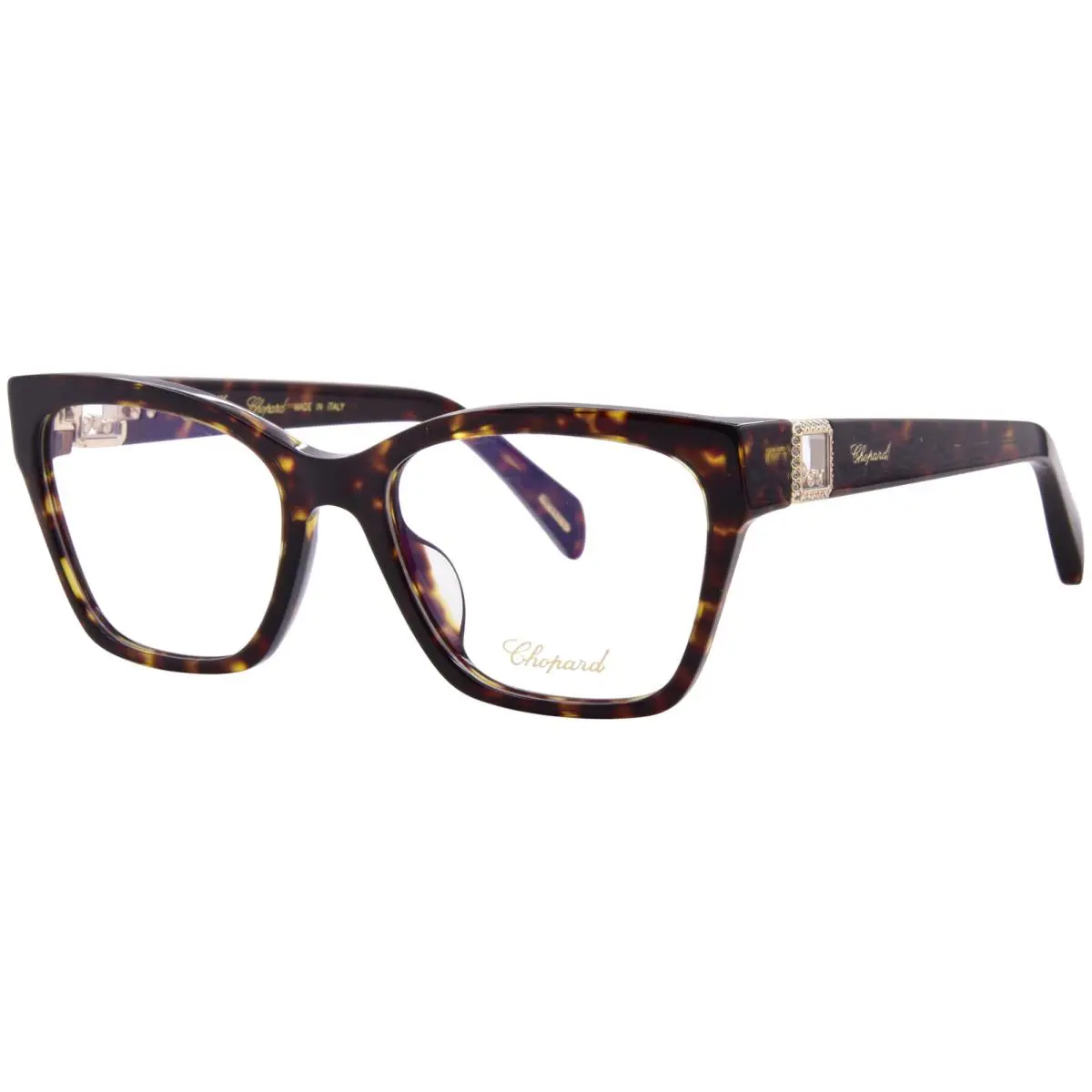 Chopard VCH401S 0909 Eyeglasses Frame Women`s Classic Havana Full Rim 54mm