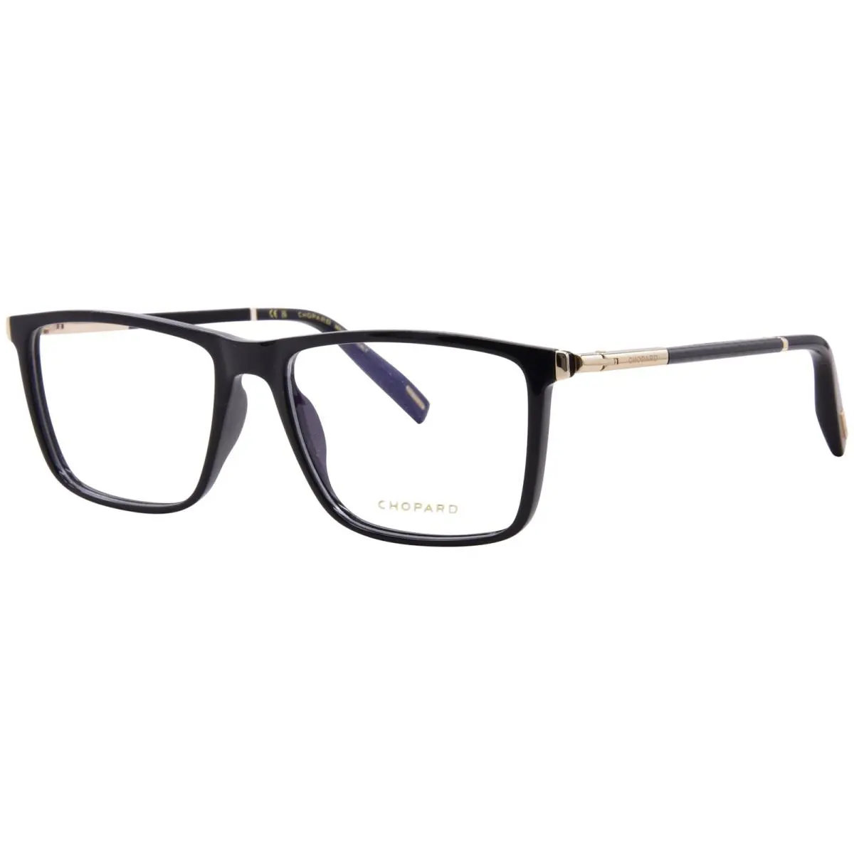 Chopard VCH400 0Z42 Eyeglasses Men`s Shiny Black Full Rim Square Shape 56mm