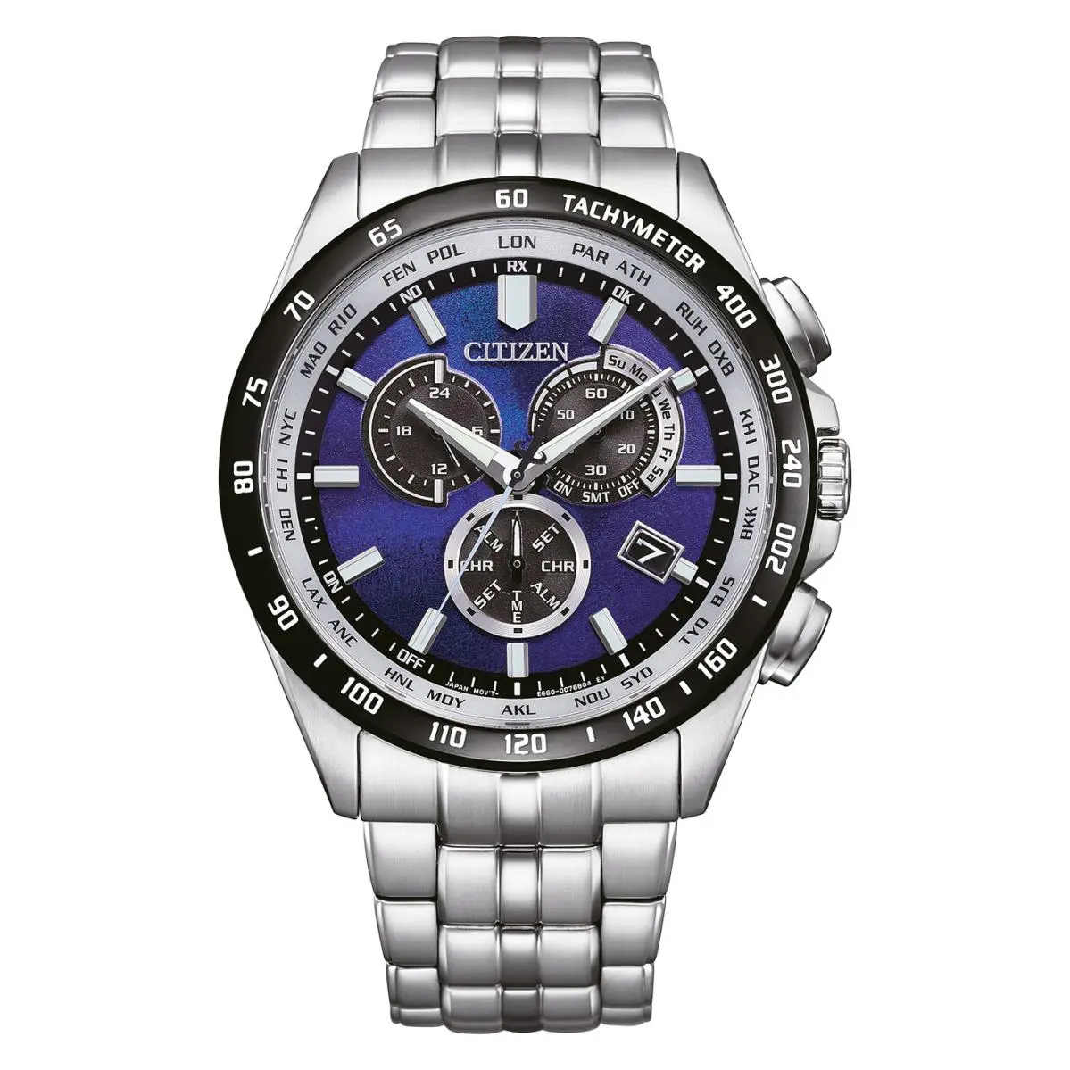 Citizen Pcat Perpetual Alarm World Time Chronograph Gmt Watch - CB5874-81L
