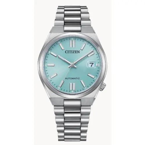 NJ0200-50L Tsuyosa Automatic Men`s Watch Silver W/blue Dial 37 mm by Citizen