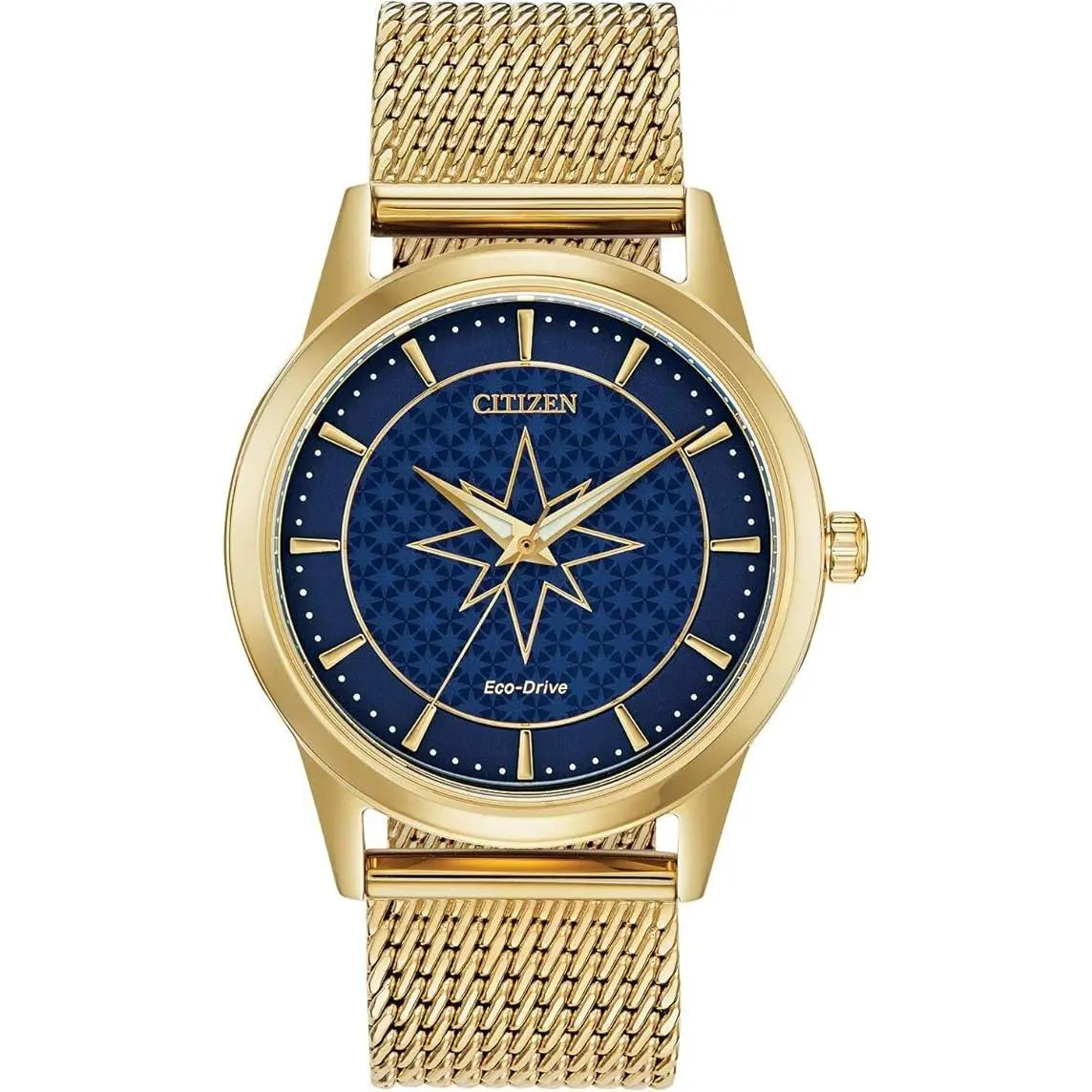 Citizen FE7062-51W Captain Marvel Blue Dial Unisex Gold Tone Eco-drive Watch
