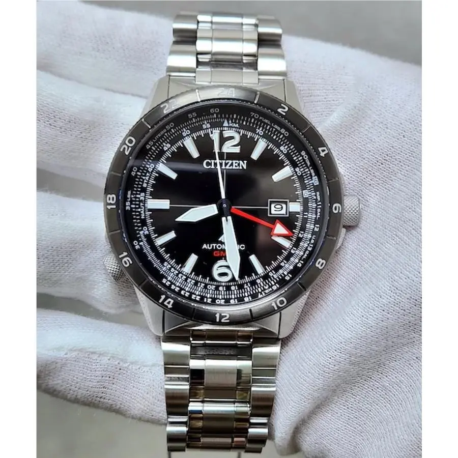 NB6046-59E Promaster Air Automatic Gmt Sapphire Black Dial Men`s Watch by Citizen