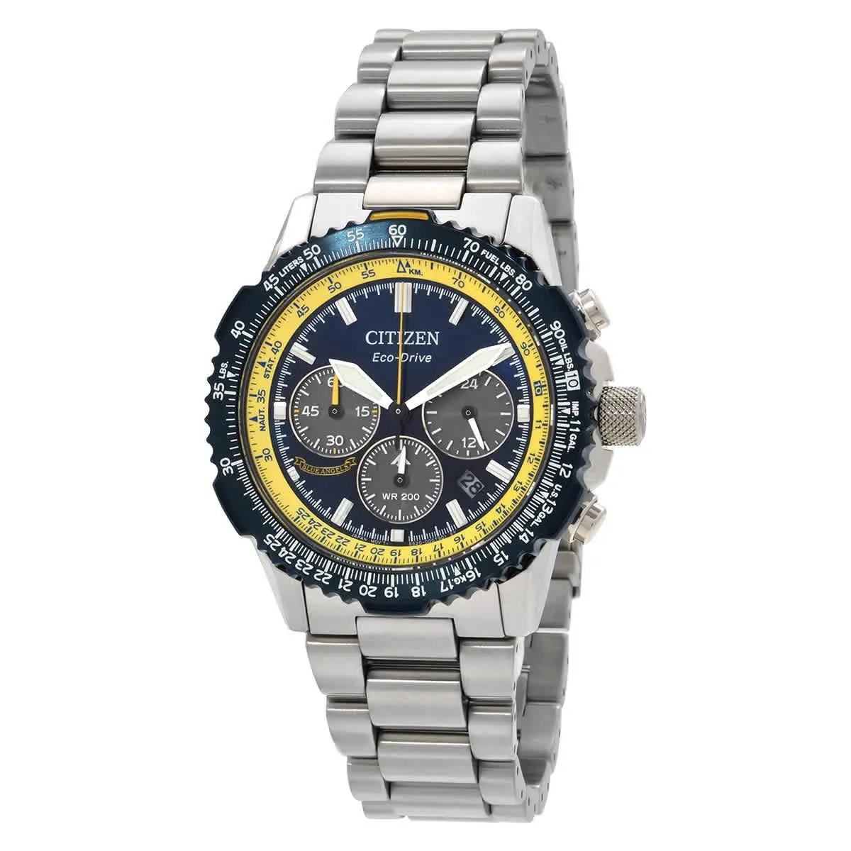Citizen Promaster Navihawk Chronograph Blue Dial Men`s Watch CA4667-53L - Blue, Dial: Blue, Band: Silver-tone