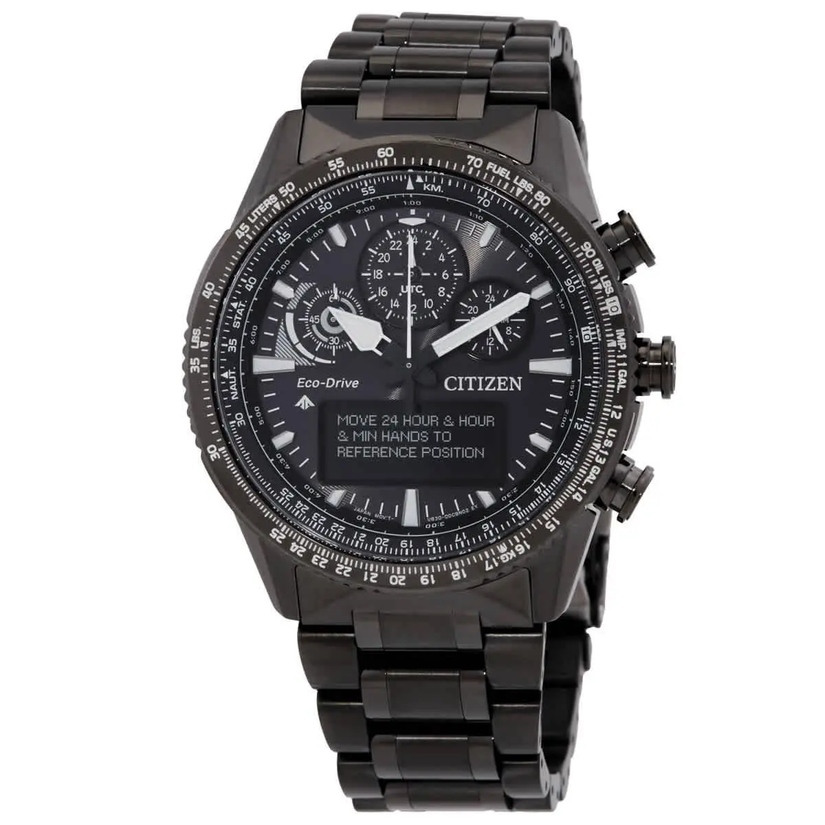 Citizen Promaster Skyhawk U830 Analog-digital Black Dial Men`s Watch JV2005-58E - Dial: Black, Band: Black, Bezel: Black