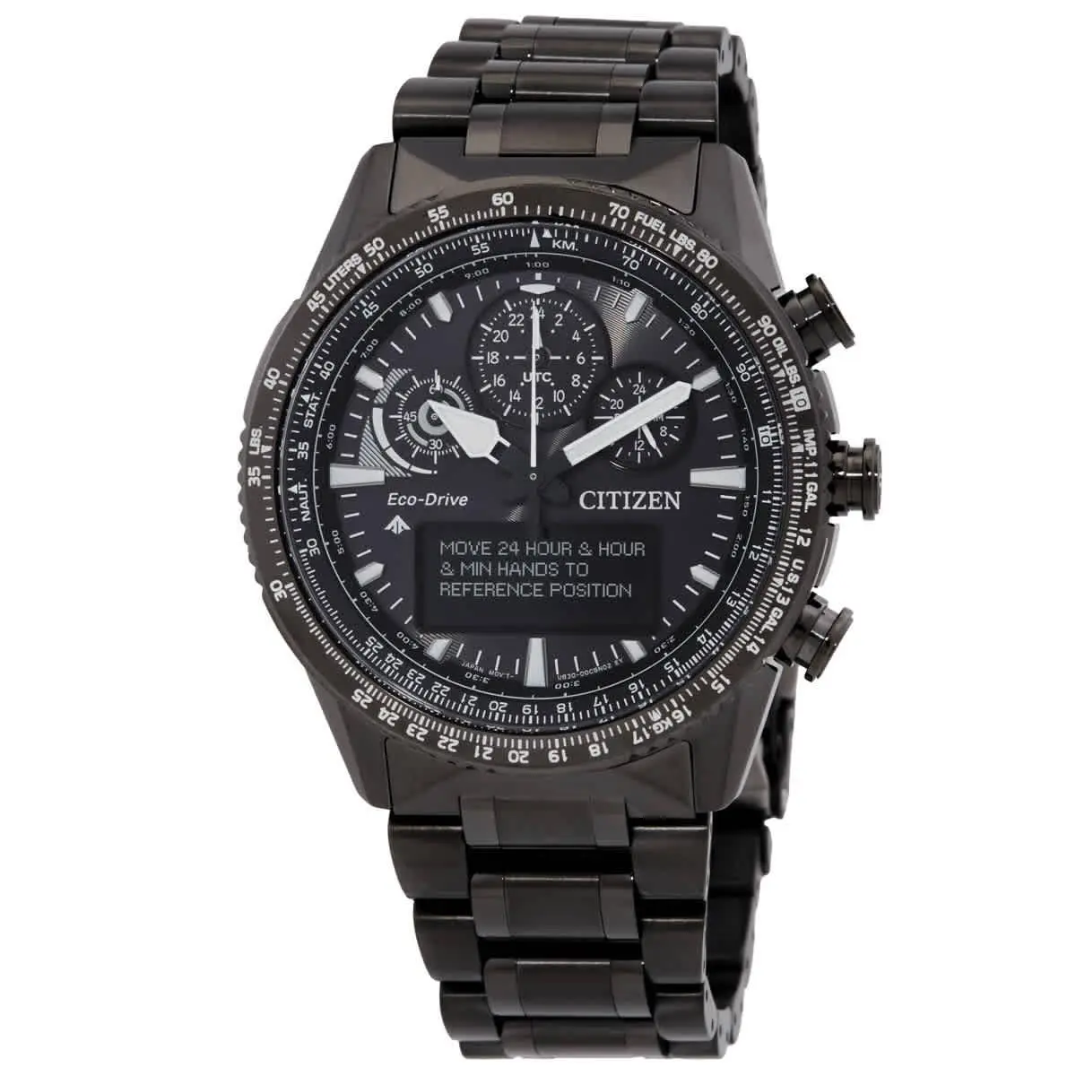 Citizen Promaster Skyhawk U830 Analog-digital Black Dial Men`s Watch JV2005-58E - Black, Dial: Black, Band: Black