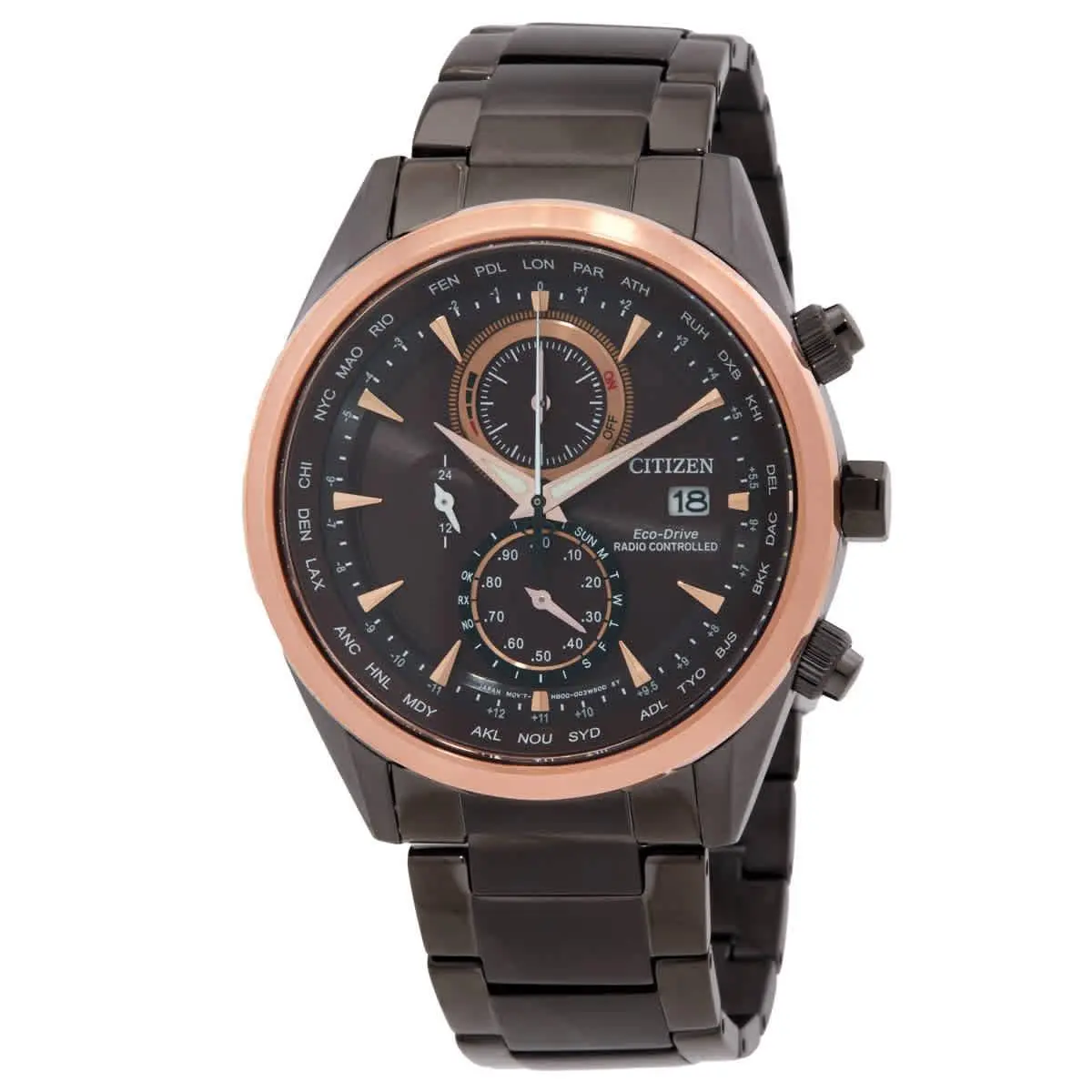 Perpetual Chronograph Red Dial Men`s Watch AT8267-51X by Citizen