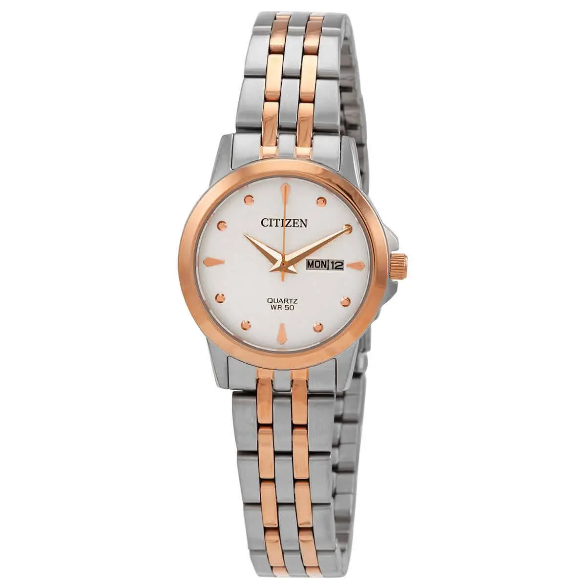 Citizen Quartz Silver Dial Two-tone Ladies Watch EQ0605-53A