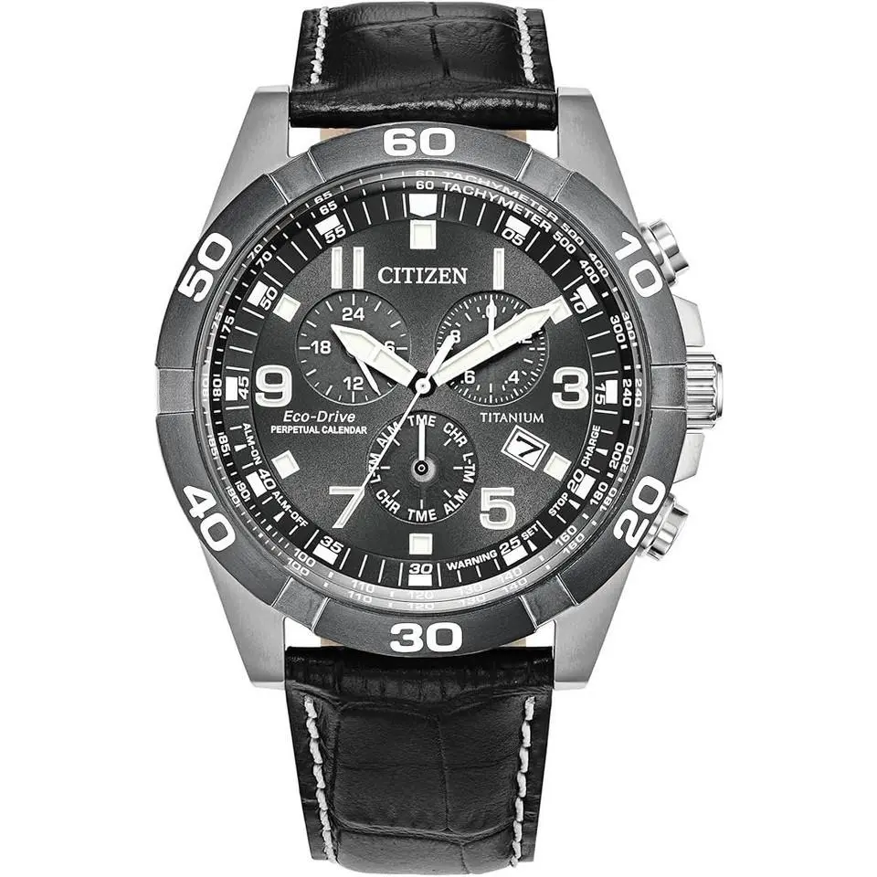 Citizen BL5558-15H Eco-drive Brycen Super Titanium Men`s Chronograph Watch