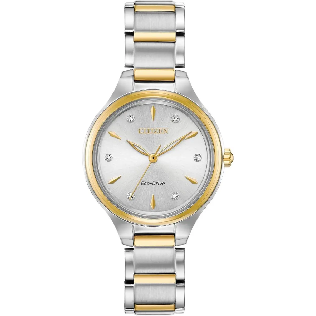 Citizen FE2104-50A Corso Diamond Dial Gold Silver Tone Stainless Ladies Watch