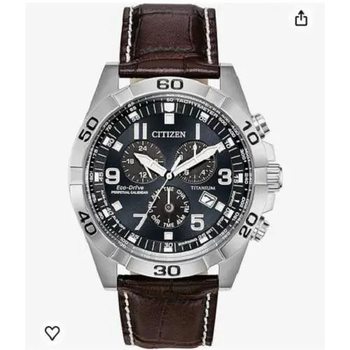 Citizen BL5551-06L Eco-drive Titanium Chronograph Perpetual Calendar Men`s Watch