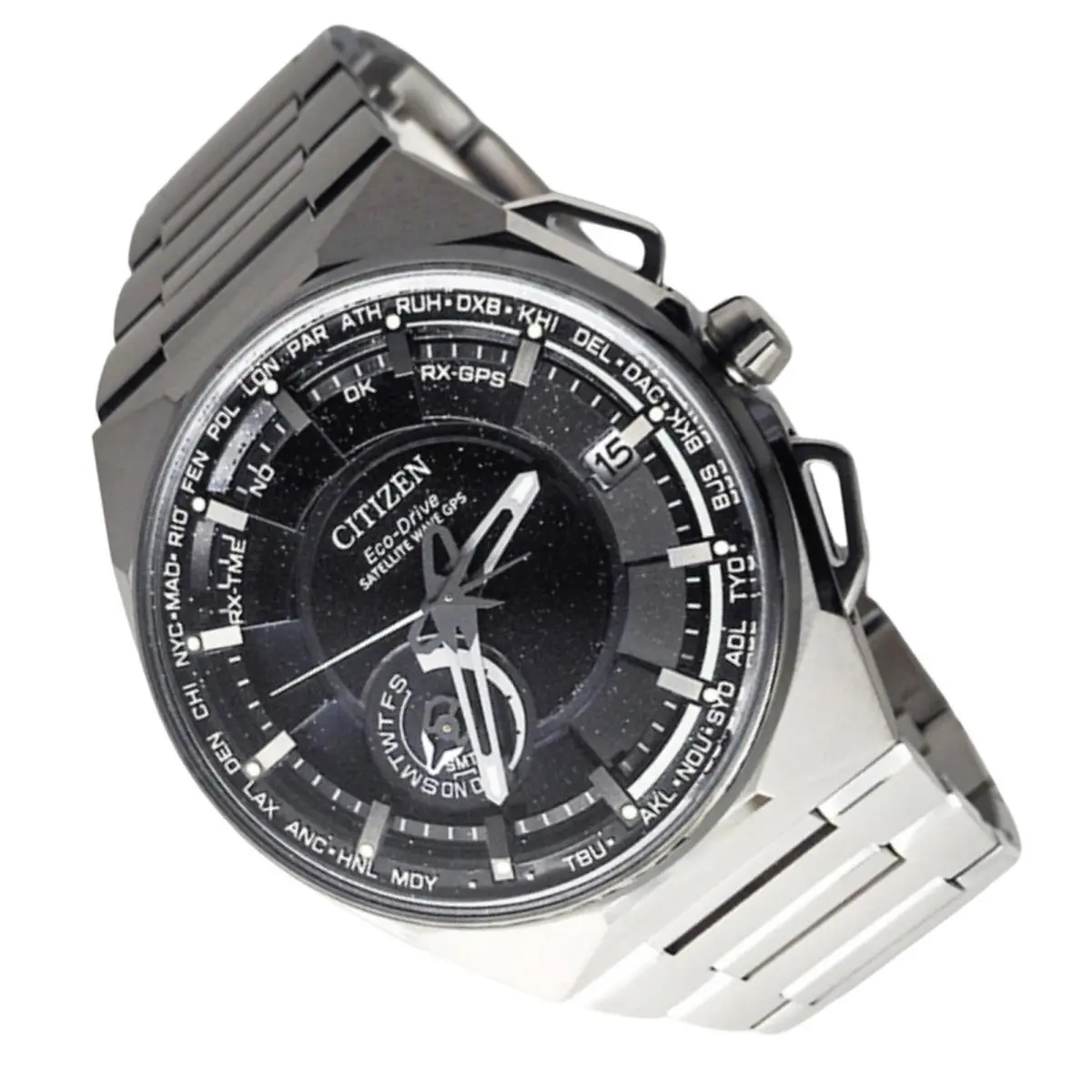Citizen Satellite Super Titanium CC3097-52E Eco-drive Black Dial Men`s Watch