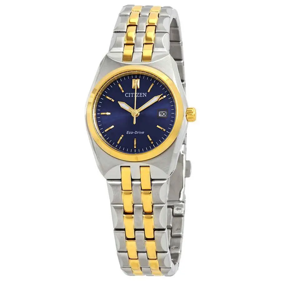Citizen Corso Eco-drive Blue Dial Two-tone Ladies Watch EW2294-53L - Blue, Dial: Blue, Band: Silver, Gold