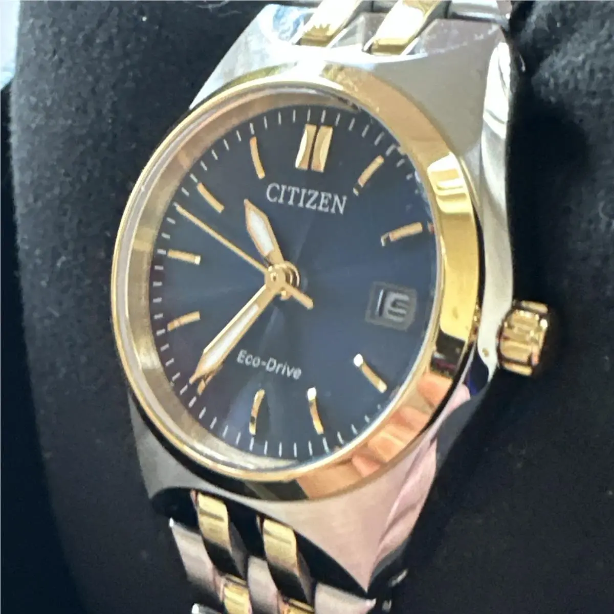 Eco-drive Women`s Corso Date Calendar Blue Dial 28mm Watch EW2294-53L by Citizen