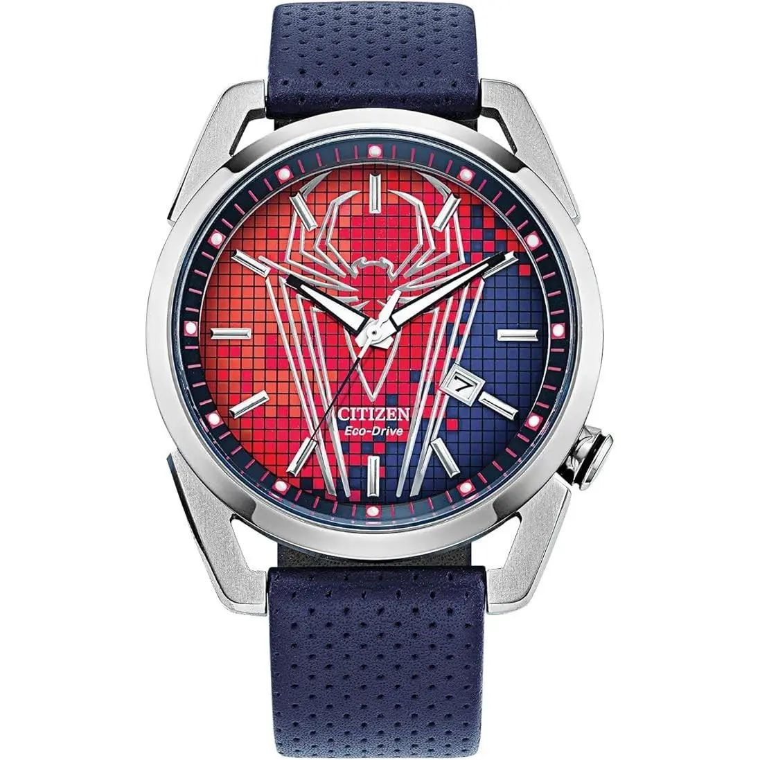 Citizen AW1680-03W Spider-man Marvel Collection Leather Perforated Strap Watch