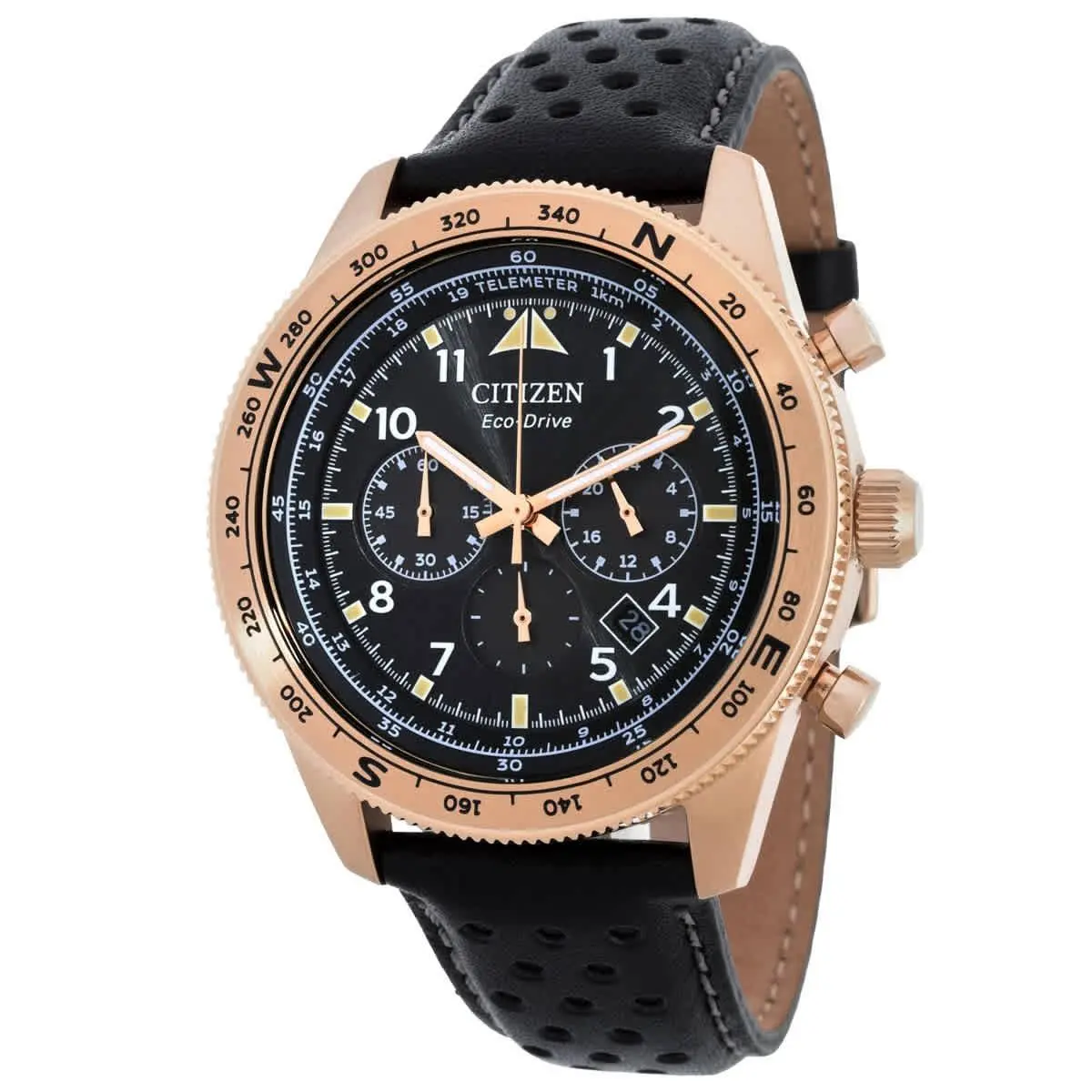 Citizen Weekender Sport Chronograph Black Dial Men`s Watch CA4553-01E - Black, Dial: Black, Band: Black