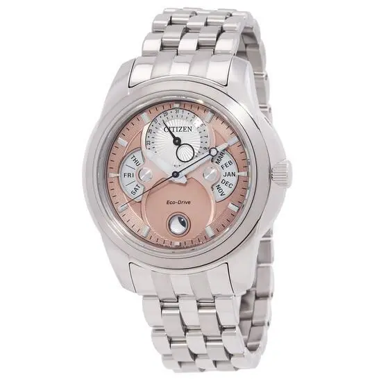 Citizen Calendrier Moon Phase Eco-drive Salmon Dial Watch BU0080-52X
